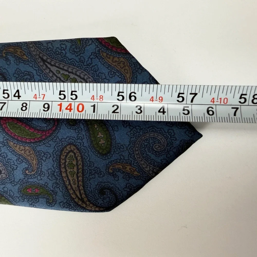 Lanvin Tie Mens Blue Paisley Silk Tie‎ Italy